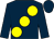 Dark blue, large yellow spots (Sheikh Juma Dalmook Al Maktoum)