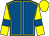 Royal blue, yellow seams, yellow sleeves, royal blue armlets, yellow cap (Anne Broom And Wendy Carter)