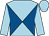 Light blue and royal blue diabolo, light blue sleeves and cap (Mrs R J Skan)