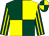 Dark green and yellow (quartered), striped sleeves (Gay & Peter Hartley Racing)