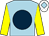 Light blue, dark blue disc, yellow sleeves, white cap, light blue diamond (Nash & Webb)