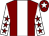 Maroon, white stripe, white sleeves, maroon stars, maroon cap, white star (Mr Royston Cooper)