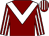 Maroon, white chevron, striped sleeves and cap (Hawksmoor Partnership)