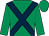 Emerald green, dark blue cross belts (Mrs S Maxse)