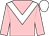 Pink, white chevron, white cap (Mr&Mrs P K Barber,g Mason,sir A Fergus)