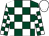 Dark green and white check, white cap (Mrs H Fleming)