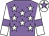 Mauve, white stars, white sleeves, mauve armlets and star on white cap (Mr A Keane)