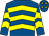 Royal blue & yellow chevrons, royal blue cap, yellow stars (Cross of Kilrane Syndicate)