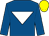 Royal blue, white inverted triangle, yellow cap (The Wait Is Over Partnership)