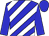 Blue and white diagonal stripes, blue sleeves, blue cap (Douglas Scharbauer)