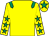 Yellow, emerald green epaulets, yellow sleeves, emerald green stars, yellow cap, emerald green star (Mr A Al Kamda)