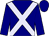 Navy blue, lavender cross sashes, navy blue cap (Lead Off Stable)