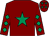 Maroon, emerald green star, emerald green diamonds on sleeves, maroon cap, emerald green stars (MiddleEastenders Syndicate)