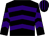 Black & purple chevrons, striped cap (Mrs June Cronin)