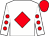 White, red diamond, red spots on sleeves, red cap (Ms Mary O'Brien)