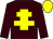 Brown, yellow cross of lorraine, yellow cap (Adamsclarkecoxondaresburyminshawonions)