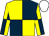 DARK BLUE & YELLOW QUARTERED, white cap (P E I Newell)