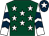 Dark green, white stars, white sleeves, dark blue chevrons, dark blue cap, white star (Michael Phillips/Templeburn Racing Syndicate)