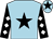 Light blue, black star, black sleeves, white diamonds, light blue cap, black star (David Clark And Partner)