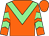 Orange, light green chevron & chevrons on sleeves, orange cap (Louis G Vambeck)