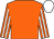 ORANGE, orange & white striped sleeves, white cap (G Matthews)