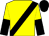 Yellow, black sash, yellow and black halved sleeves, black cap (Mr C H Gittins)
