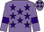 Mauve, purple stars, armlets and stars on cap (Mrs J Porter)