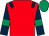 Red, dark blue epaulets, dark blue sleeves, emerald green armlets, emerald green cap (Mr N Mechie)