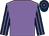 Mauve, dark blue and mauve striped sleeves, hooped cap (The Aspirationals)