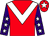 Red, white chevron, purple sleeves, white stars, red cap, white star (Vision Bloodstock & Partner)