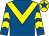 Royal blue, yellow chevron, yellow chevrons on sleeves, yellow cap, royal blue star (Richard McNally)