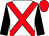 White, red cross sashes, black sleeves, red cap (Mill House Llc)