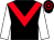 Black, red chevron, white slvs, black & red hooped cap (Donal Kinsella)