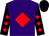 Purple, red diamond, black sleeves, red diamonds, black cap (Mr Mark Dunphy)