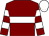 Maroon, white hoop, hooped sleeves, white cap (Mr M Kehoe)