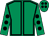 Emerald green, black seams, emerald green sleeves, black spots and spots on cap (Mr Nick Shutts)