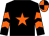 Black, orange star, chevrons on sleeves, orange and black quartered cap (E R Wakelin, R W Hayward & J J W Wadha)