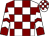 White and maroon check, maroon and white chevrons on sleeves (Mr A M Lloyd)