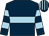 Dark blue, light blue hoop, hooped sleeves, striped cap (Mrs N Sheppard)