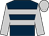 Dark blue, two silver hoops, silver sleeves and cap (Sharp, Nicholas & Kennington)