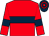 Red, dark blue hoop and armlets, dark blue and red hooped cap (Millard Charter Chapman Pearce & Partn)