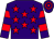 Purple, red stars, hooped sleeves and cap (Adams And Baker)