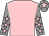 Pink, grey sleeves, pink stars, grey cap, pink star (Mr & Mrs Andrew Blaxland)