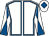 White, royal blue seams, diabolo on sleeves and diamond on cap (The Buckingham Partnership)
