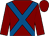 Maroon, royal blue cross belts (Ebury Racing 2)