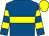 Royal blue, yellow hoop, hooped sleeves, yellow cap (Ford Associated Racing Team)