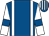 Royal blue, white braces, white sleeves, royal blue armlets, royal blue and white striped cap (Mr David Cohen)