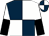 Dark blue and white (quartered), white and black halved sleeves (Mr P Bowden)