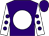 Purple, white disc, white sleeves, purple spots and cap (Mr Leeroy Zarghani)