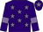 Purple, mauve stars, armlets and star on cap (Purple & Lilac Racing-spotted Dog P'sh)